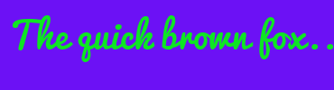 Image with Font Color 0EE623 and Background Color 6C11F5